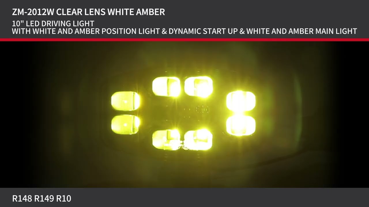 LED Халоген Фар DRL бяла/жълта светлина - 12-24V за джип, камион, агротехника и др.