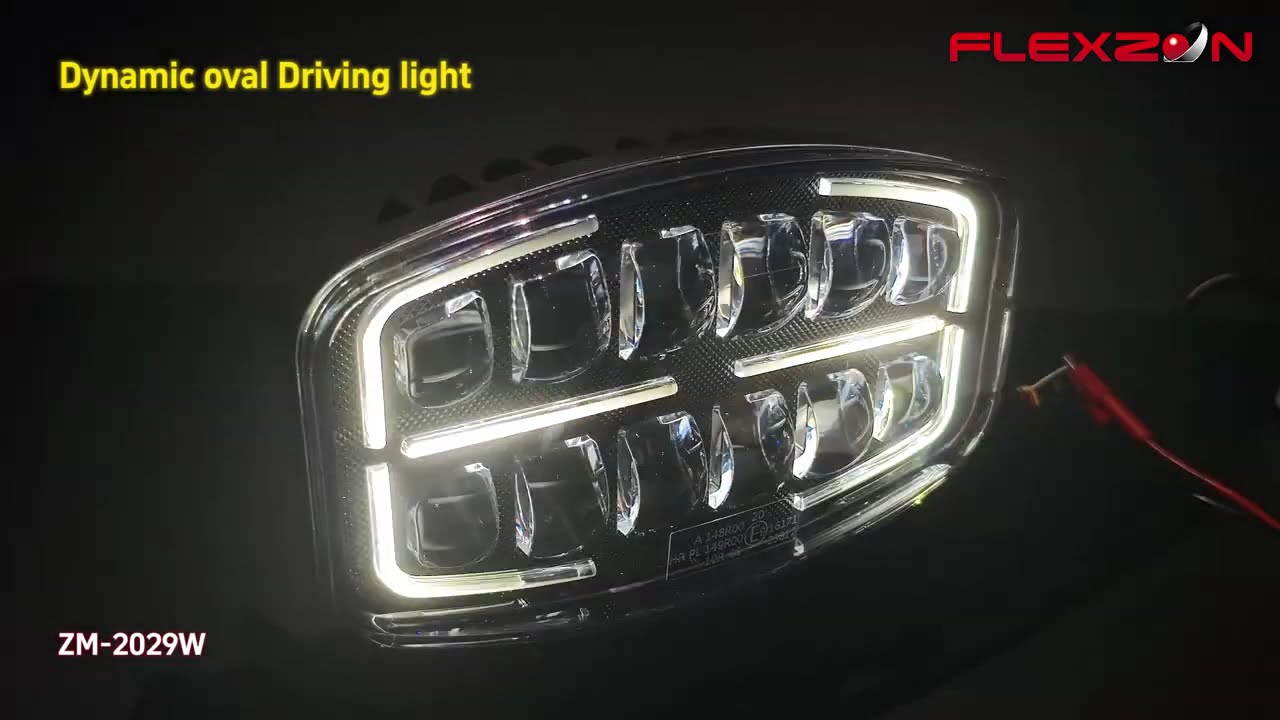 LED Халоген Фар DRL бяла/жълта светлина - 12-24V за джип, камион, агротехника и др.