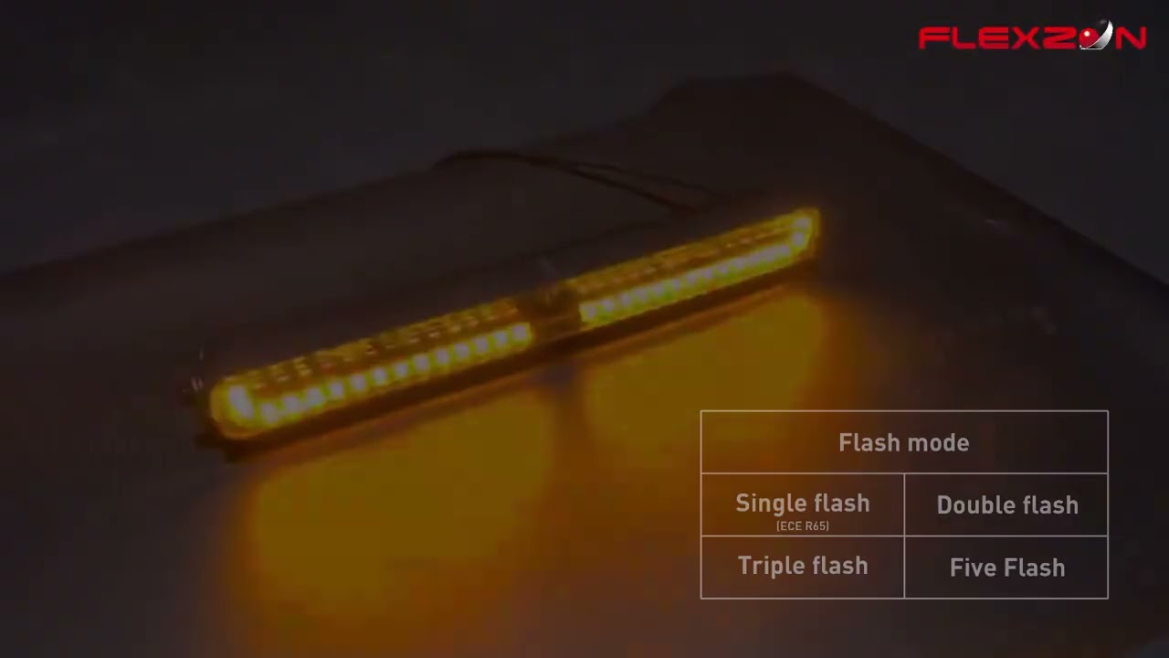 LED Бар Flexzon SHARK-LITE BOOST 47 см, 125W, 11000 lm, бял/оранжев DRL, аварийна блиц светлина с 4 режима, E-Mark E9, R65, 10–24V