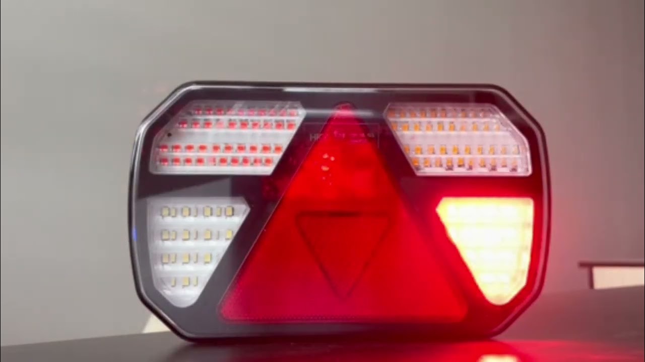 Комплект безжични LED стопове за ремарке, каравана и платформа, магнитни, 12V-24V, 5 функции, динамичен мигач, 7 пина, E-Mark E57, IP65, Куфар