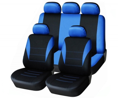 Универсална синя тапицерия (калъфи) за седалки - пълен комплект