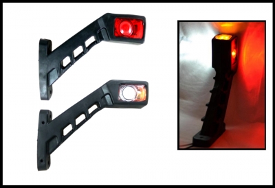 Комплект LED габарити светлини тип рогче за камион, ремарке 12/24V