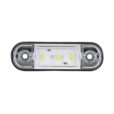 Бяла LED Габаритна светлина / Маркер - 3 диода 12V-24V