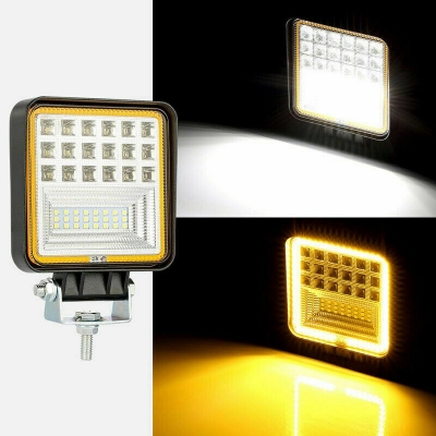126W LED Диоден Фар Работна Бяла Жълта Светлина Габарит Мъгла Лампа 12V 24V 3030 Лумена