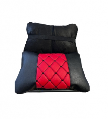 Комплект от 2 броя универсални възглавници авто възглавничка за врат за по-добър комфорт при дълъг път с автомобил червено с черен шев