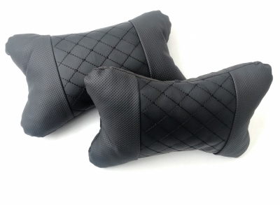 Комплект от 2 броя универсални възглавници авто възглавничка за врат за по-добър комфорт при дълъг път с автомобил черно