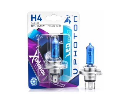Халогенна Крушка H4 Photon Xenon Vision 12V 55/60W 5000K – Студено Бяла Светлина