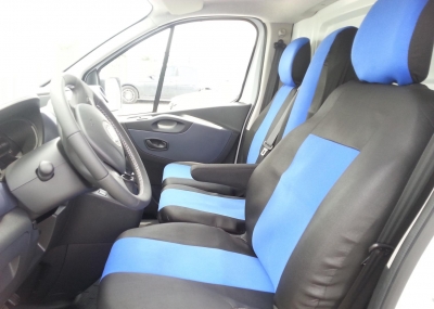 2+1 Калъфи тапицерия за предни седалки за Опел Виваро Opel Vivaro Рено Трафик Renault Trafic 2014+