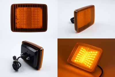 LED оранжев сигнален габарит с 70 LED светодиода, 12-24V