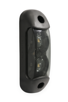 Опушен LED габарит, токос, 12V-24V, бяла, червена и оранжева светлина - за ремаркета, платформи, камиони и др.