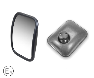 Универсално външно странично широкоъгълно огледало за обратно виждане 22х17см за камион автобус строителни и селскостопански машини кемпери и др. - одобрение E4