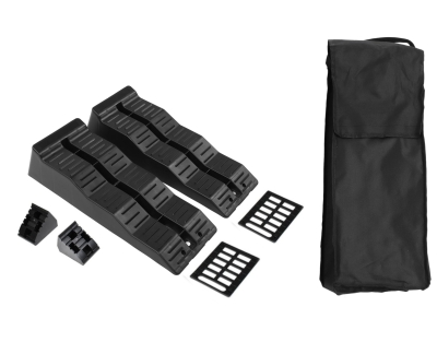 Комплект 2 бр. автомобилни повдигащи / нивелиращи рампи за каравана, кемпер и ремарке 5T + чанта за съхранение