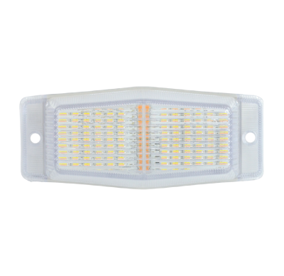 LED Габарит със Сигнална Блиц функция - 2 светлини Жълто/Бяло 30 диода 24V