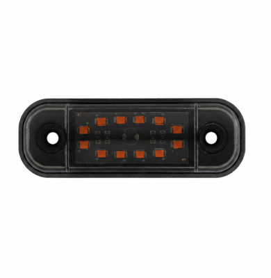 Жълта LED Габаритна светлина / маркер - Опушен 12 диода 12V-24V
