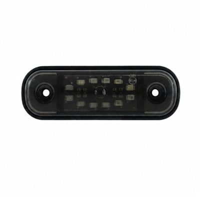 Червена LED Габаритна светлина / маркер - Опушен 12 диода 12V-24V