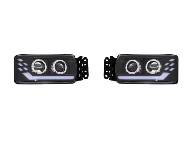 Комплект LED Фарове за IVECO STRALIS 24V – DRL, Startup Effect, Лупи, OEM 5801571745 / 5801571746