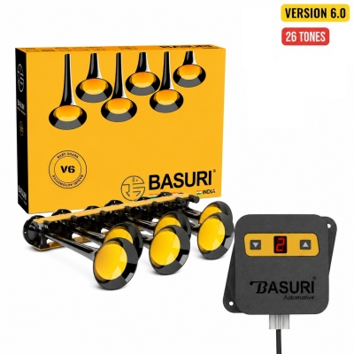Супер Мощна музикална тромба клаксон Basuri Baby Shark 6.0 с 26 Мелодии 12V-24V 135db за автомобил камион трактор ТИР автобус и др.