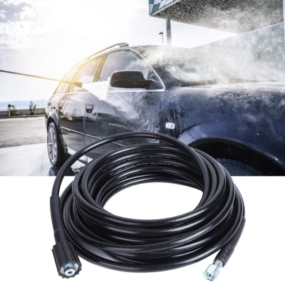 Маркуч за водоструйка с високо налягане - 10 м, M22-14 mm, 400 bar (5800 PSI), до 60°C, гъвкав и устойчив на износване, черен