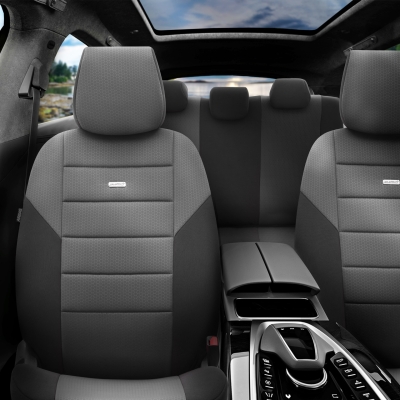 Комплект Тапицерия SelectedFit One Design by OTOM текстил  – Черно-Сива, за Предни и Задни Седалки