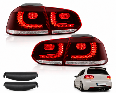 Комплект GTI FULL LED стопове за Volkswagen Golf 6 Mk6 R20 2008–2013 Хечбек Hatchback, динамични мигачи