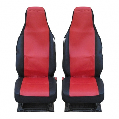 Калъфи за предни седалки Flexzon за Toyota Aygo, Citroen C1, Peugeot 107, Текстил, Червени