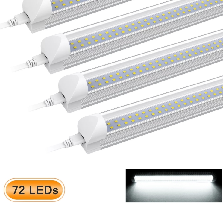 LED Лампа бяла светлина 72 LED, 12V, 6500K, 33 см – Алуминиев корпус, с ...