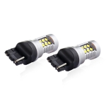 Комплект от 2бр. LED Лед Диодни крушки T20 W21W Canbus 3030 24SMD 12V-24V бяла светлина