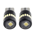 Комплект от 2бр. LED Лед Диодни крушки за габарит T10 W5W Canbus 3014+1 18SMD 12V-24V бяла светлина