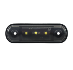 Бяла LED Габаритна светлина / Маркер - Опушен 3 диода 12V-24V