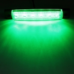 Светодиоден Маркер, габарит, токос, робки, рибка, светлина със 6 LED ЛЕД за камион, бус, ван, ремарке, каравана, платформа, 12V зелен, зелени