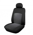 Универсална Авто тапицерия, калъфи за седалки, пълен комплект, 9 части сиво-черно