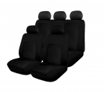 Универсална Авто тапицерия, калъфи за седалки, пълен комплект делима задна седалка с цип  черна
