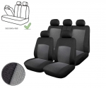 Универсална Авто тапицерия, калъфи за седалки, пълен комплект делима задна седалка с цип  сива