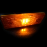 24V Диоден 4 LED ЛЕД Маркер габарит токос светлина за камиони бус ван ремарке каравана - 110 мм х 40 мм - оранжев MAR024