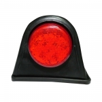 2 броя - 12V LED - Гумени Диодени  Странични Маркери Рогчета Светлини За Камион Ремарке Платформа Бяло Червено