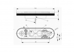 LED Светодиоден Габарит, Маркер, Токос, Бял, Овален, Е-Mark, 3 LED, 12V-24V, 8 см