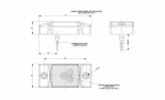 LED Светодиоден Габарит, Маркер, Токос, Жълт, Оранжев, Е-Mark, 3 LED, 12V-24V, 7.3 см