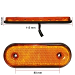 LED Диоден Габарит, Маркер, Токос,  Бял, Червен, Жълт, Маркер, 20 Диода, 12V - 24V за камион бус, ван, каравана, платформа, кемпер