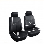1 + 1 Универсални калъфи за предни седалки на автомобил бус , тапицерия от еко кожа в червено-черно