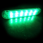 1 брой ЛЕД LED Зелен Диоден Маркер Габарит Токос със 12 светодиода за камион ремарке бус ван каравана платформа 24V