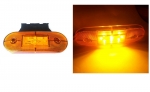 12V ЛЕД LED Оранжев Жълт Диоден Маркер Габарит Токос със 9 светодиода за камион ремарке бус ван каравана платформа