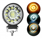 LED Лампа Халоген Таван Външна Интериорна Вътрешна Фар, Бяла и Жълта Светлина, 40W, 4000lm, 12V - 24V, За Камион, Трактор, Земеделски, Селскостопански Машини