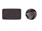 Универсален кожен калъф подложка за подлакътник на автомобил 29 cm x 17 cm черно с червен шев