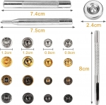 Комплект от 325 части тик так копчета и инструменти за монтаж 4 цвята 12 мм и 9 мм