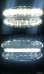 80W LED Лед Диоден Фар Халоген Лампа С Три Функции Неон Neon  Ефект Бяла светлина 5800lm 12V - 24V E-Mark