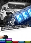 76 см Многорежимен Лед Диоден Бар Прожектор Къси/Дълги Светлини Комбинирана Combo - Flood и Spot Светлина серия IM RGB подсветка със 7 различни цвята 30800LM лумена 12-24V