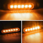 6 LED 12-24V  Диодна Аварийна Сигнална Лампа За Пътна Помощ Платформа Жълта Блиц Светлина Мигаща Оранжев 112 x 29 mm