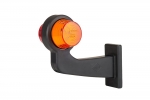 Комплект от 2 броя LED Диодни Странични Рогчета Маркери Габарити Светлини За Камион Тир Ремарке Платформа 12V 24V Оранжево Червено Неон Ефект 170 x 50 mm