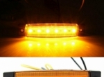 Светодиоден Маркер, габарит, токос, рибки, рибка, светлина със 6 LED ЛЕД за камион, бус, ван, ремарке, каравана, платформа, 12 - 24V  оранжев