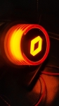 1 брой LED ЛЕД страничен габарит рогче 12 -24V оранжево - червено “old school” Неон Ефект с лого RNT